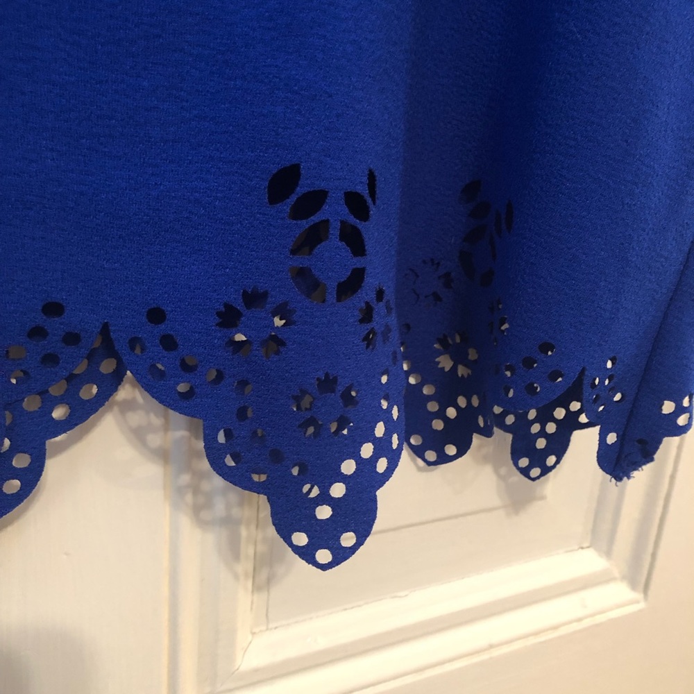 Blue dress top with unique detail